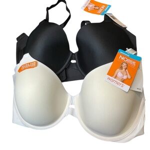 Warner's Black and White No Side Effects Bras 40C lot of 2